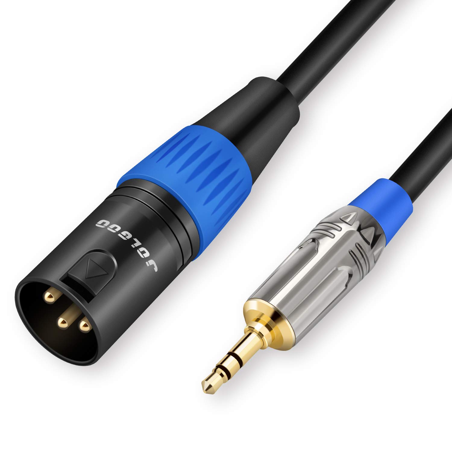 JOLGOO 3.5mm to XLR Cable, Unbalanced 1/8" Stereo Plug to Male Microphone, Compatible With iPhone, iPod, Computer, Video Camera, and More - 3 Meters — image 1
