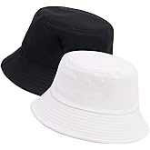 XYIYI 2 Pack Unisex Bucket Hat for Women Men Summer Beach Fishing Hat Sun Hat