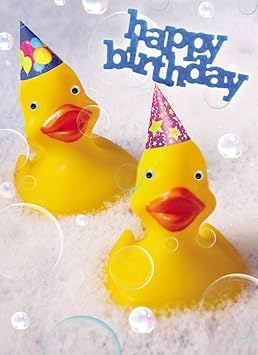 Carte D Anniversaire Humoristique Googlies Yeux Happy Birthday Baignoires Canards 12 X 17 Cm Amazon Fr Cuisine Maison