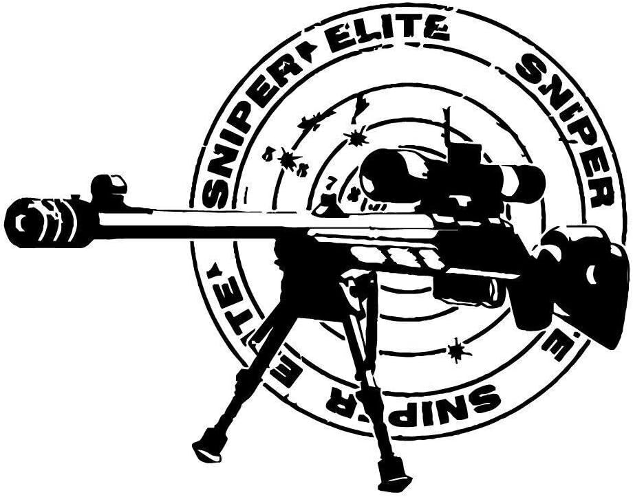 Cartoon Sniper Rifle Wall Stickers For Living Room Company Office Decoration Shooting Training Sign Vinyl Wall Decals Decor 72x57cm Amazon Co Uk Diy Tools