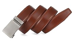 guvoosm Men's Belt Ratchet Leather Dress Suit