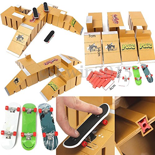 FidgetKute Skate Park Ramp Parts for Tech Deck Fingerboard Finger Board Ultimate Parks 92C Show One Size