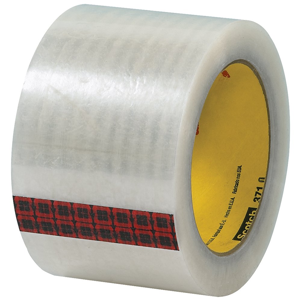 Scotch 371 MediumDuty Hot Melt Packing Tape, 3 Inch x 55 Yards, 1.9
