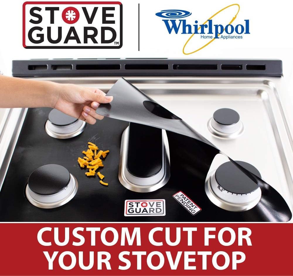Whirlpool Stove Protectors - Stove Top Protector for Whirlpool Gas Ranges - Ultra Thin, Easy Clean Stove Liner