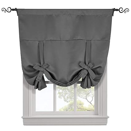 Amazon Com Royal Bedding Ava Tie Up Grayish White Tie Up Curtain