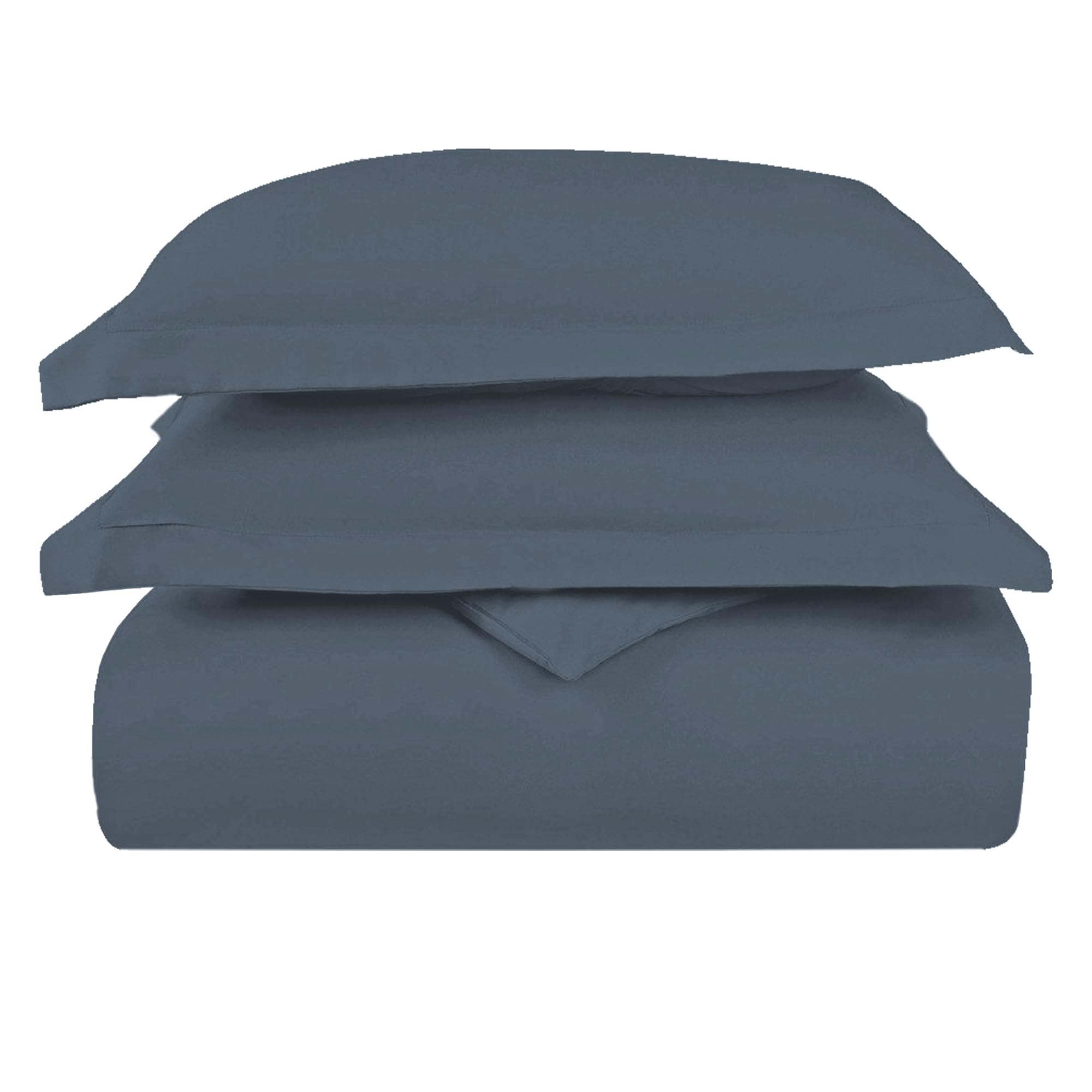 Pizuna Luxurios Cotton Super King Duvet Cover Set Dark Blue, 1000 Thread Count 100% Long Staple Cotton Superking Duvet Cover 260x220cm, Sateen Thick Quilt Cover with Button Closure — image 1