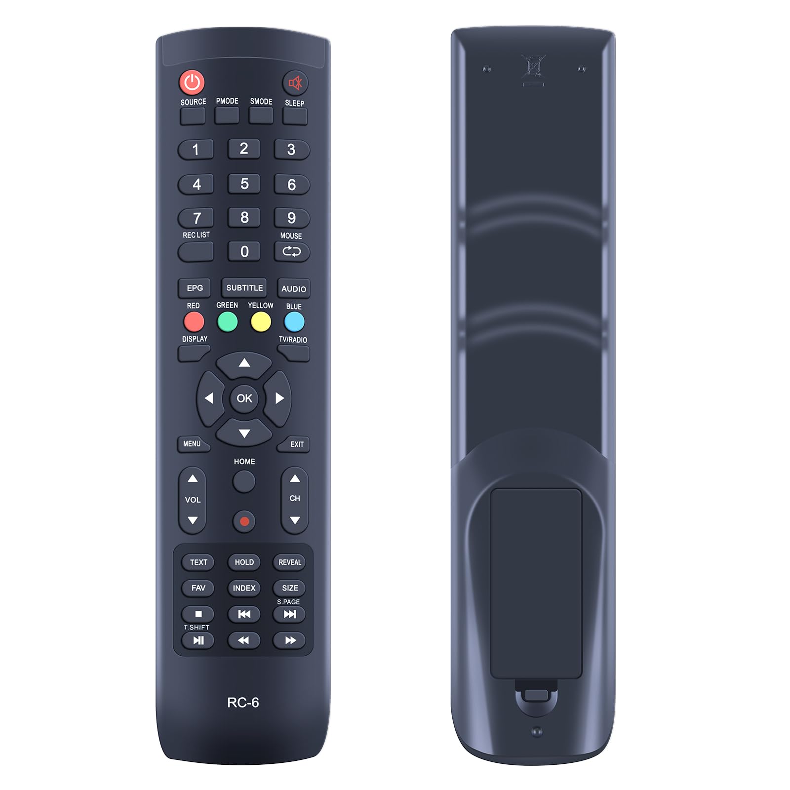 TCNOUMT New Replacement Remote Control Suitible for Baird Smart TV RC-5 RC-6 TI4309DLEDDS TI4909DLEDDS TI5509DLEDDS TI6509DLEDDS