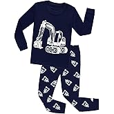 DDSOL Toddler Baby Boys Pajamas 2 Pieces Cotton Sleepwear Set Kids Fall Winter Long Sleeve Jammies