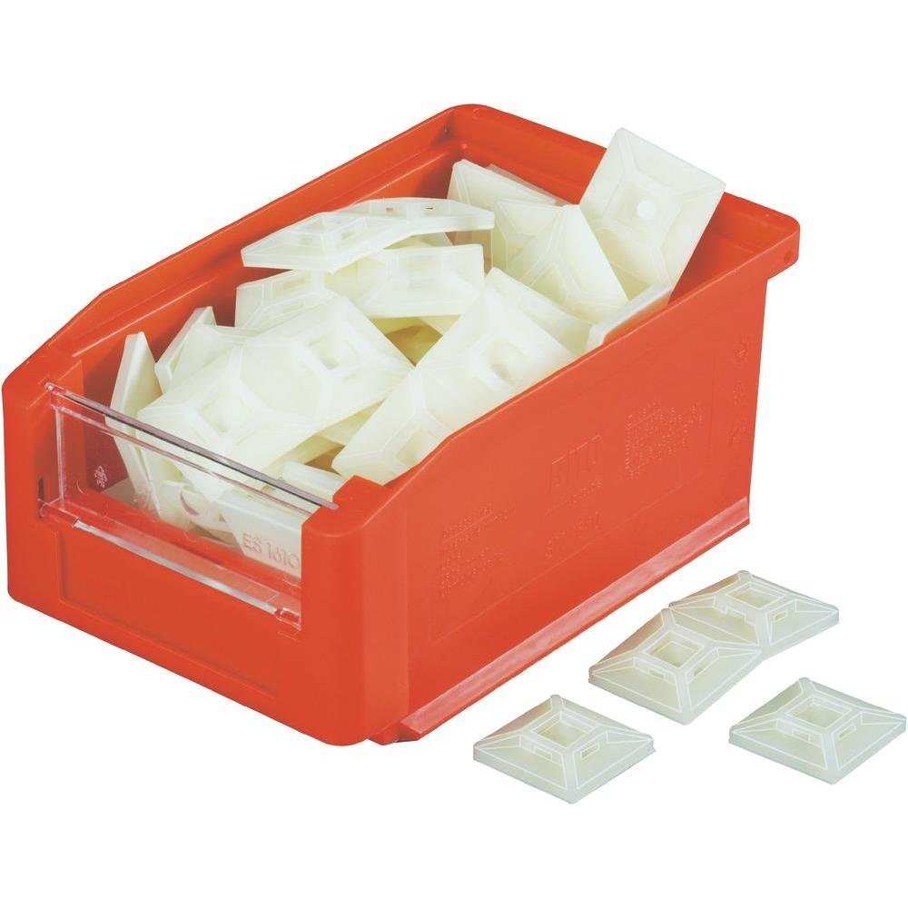 Hellermann Tyton MB4CAS White 100pcs Cable Clamp - White 29 mm 29 mm 5.7 mm 100 Pieces