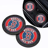 Silicone Red Sox Car Cup Holder Coasters,Baseball Fans Car Coasters for Boston Red Sox Fans, Non-Slip Universal Fit Cup Holder Insert