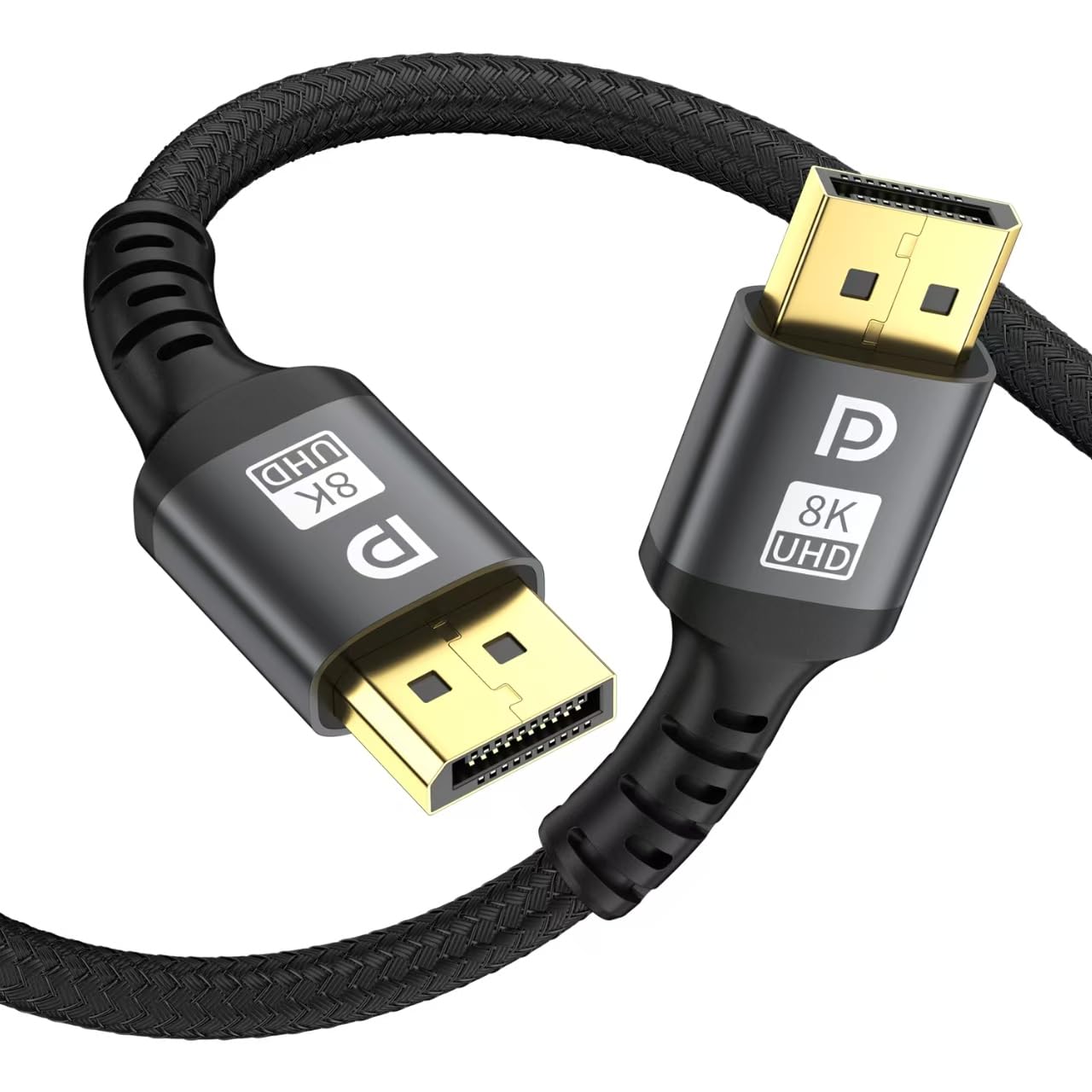 Photo 1 of grofyllaa 8K Displayport Cable 3.3ft 1.4 Cable - High Speed DisplayPort [8K@60Hz, 4K@144Hz, 2K@240Hz] Supports 32.4Gbps,and is Used for HDR, FreeSync G-Sync, Gaming Monitor PC TV Graphics