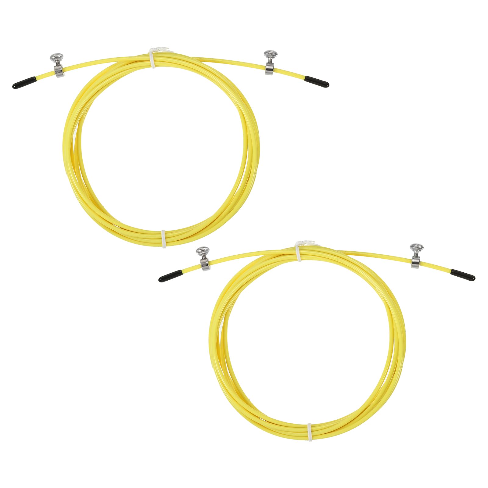 PATIKIL 10Ft Speed Jump Rope Replacement Cable, 2 Pack 2.5mm Professional Skipping Rope Steel Wire Replace for High Speed Jump Ropes, Yellow