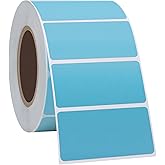 Hycodest Thermal Label 2x1 Sticker Direct Thermal Labels Self-Adhesive Thermal Paper Roll 1000 pcs, Blue