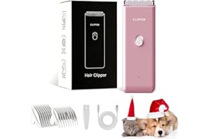 Founouly Home Professional Dog Grooming Kit Clipper Low Noise USB Rechargeable for Dog Cat