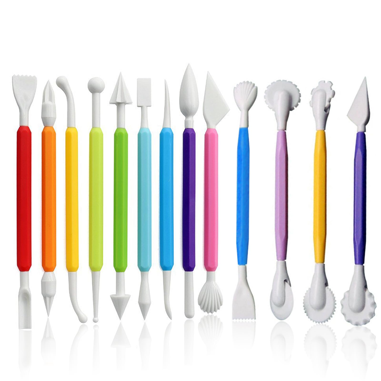 YTSMFL 13 Piece Modelling Tool Clay Tool Pottery Tool Fondant Cake Modelling Tool Set for Baking, Decorating Cakes