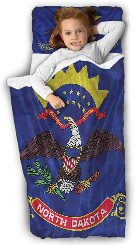 American Kids Slumber Bags North Dakota Eagle Branch Great for Boys and Girls 50X20 INCH
