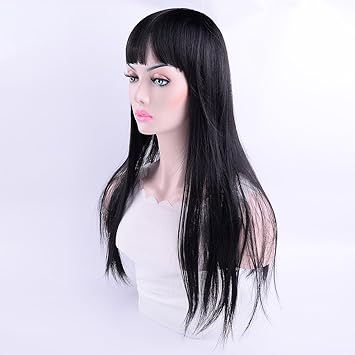 Long Big Straight Hair Heat With Bangs Or A Fringe Resistant