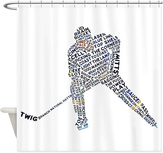Amazon Com Cafepress Hockey Player Typography Decorative Fabric