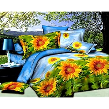 Amazon.com: 3 Piece Set Box Stitched Sunflower Prints 3d