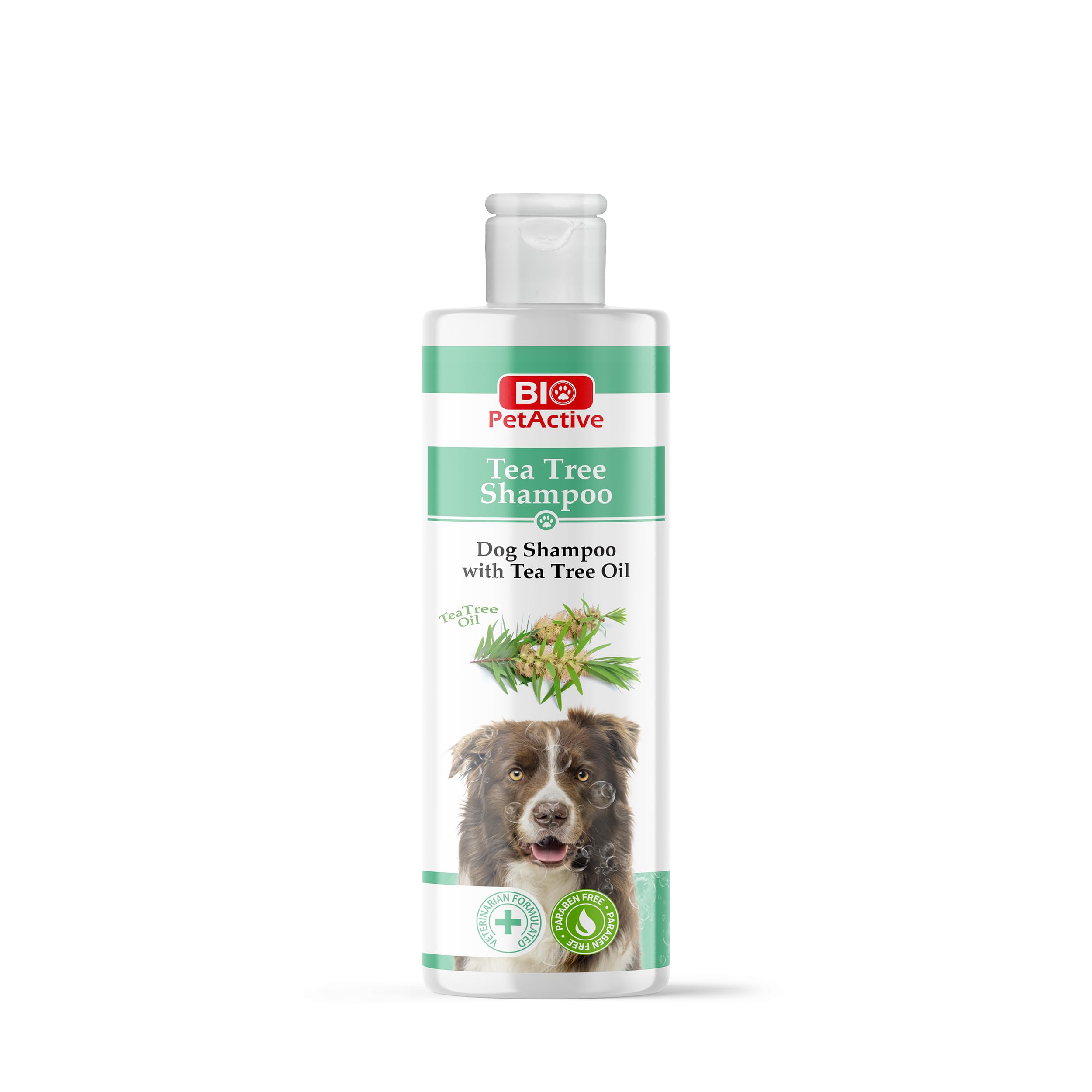 Bio PetActive Tea Tree Dog Shampoo (400ml) | Sensitive Shampoo with Tea Tree | Cleansing & Moisturising Dog Wash | Long Lasting Floral Scent to Prevent Smelly Dogs - Grooming Products