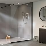 Triton Perea Electric Shower 9.5kW White Brushed Steel Opal 3 Aquasurge Rosato view 5
