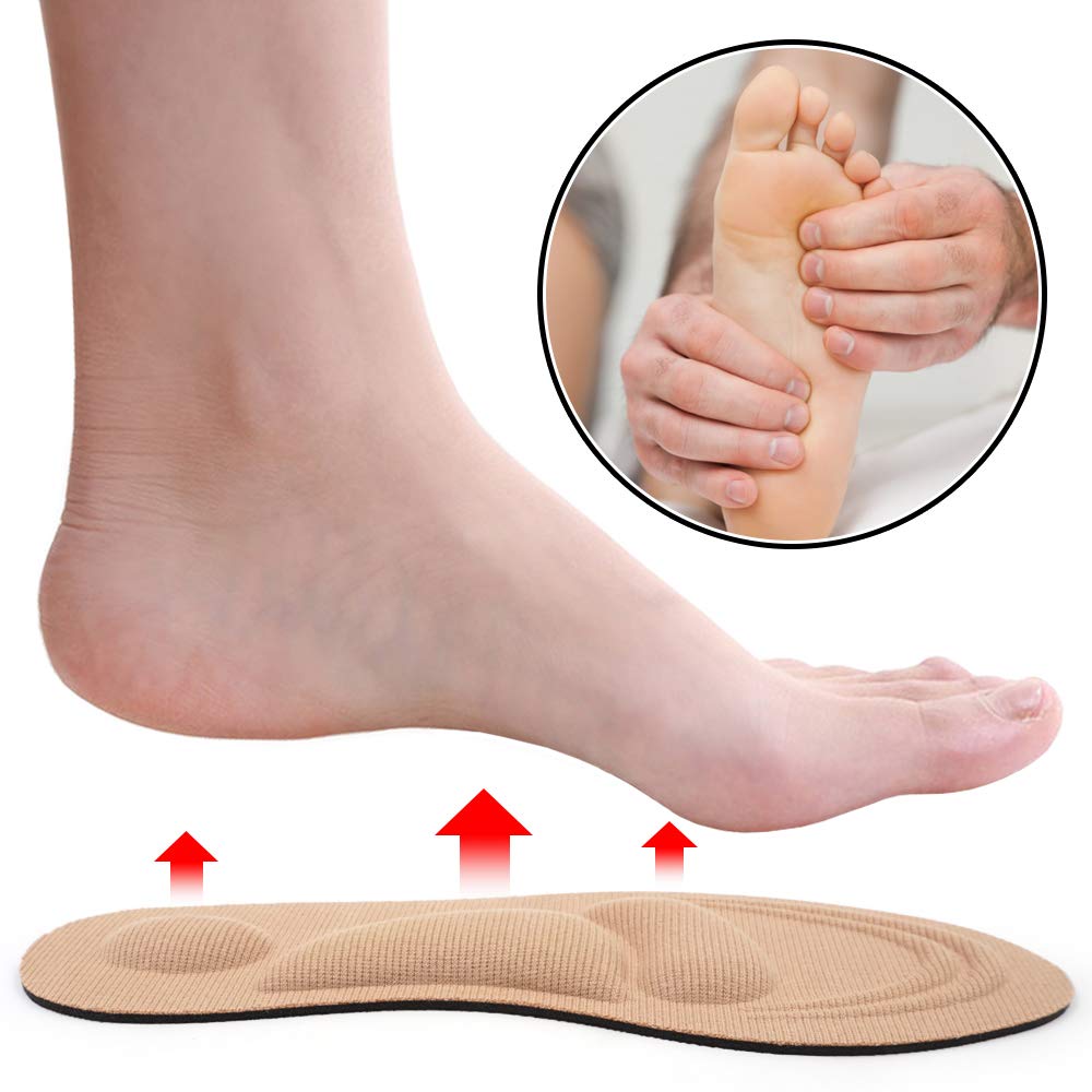 Beautulip Foam Insole Soft Shoe Insert Metatarsal Relief Comfort Cushioning for Feet (M: Women\'s 5~9 / Men\'s 3.5-7.5)