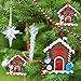 PREXTEX 3 Pack Christmas Ginger Bread House Tree Ornaments Great Christmas Decoration