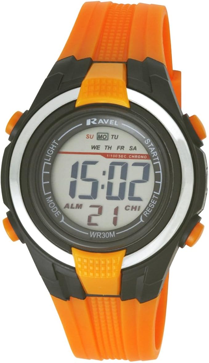black dial digital watch
