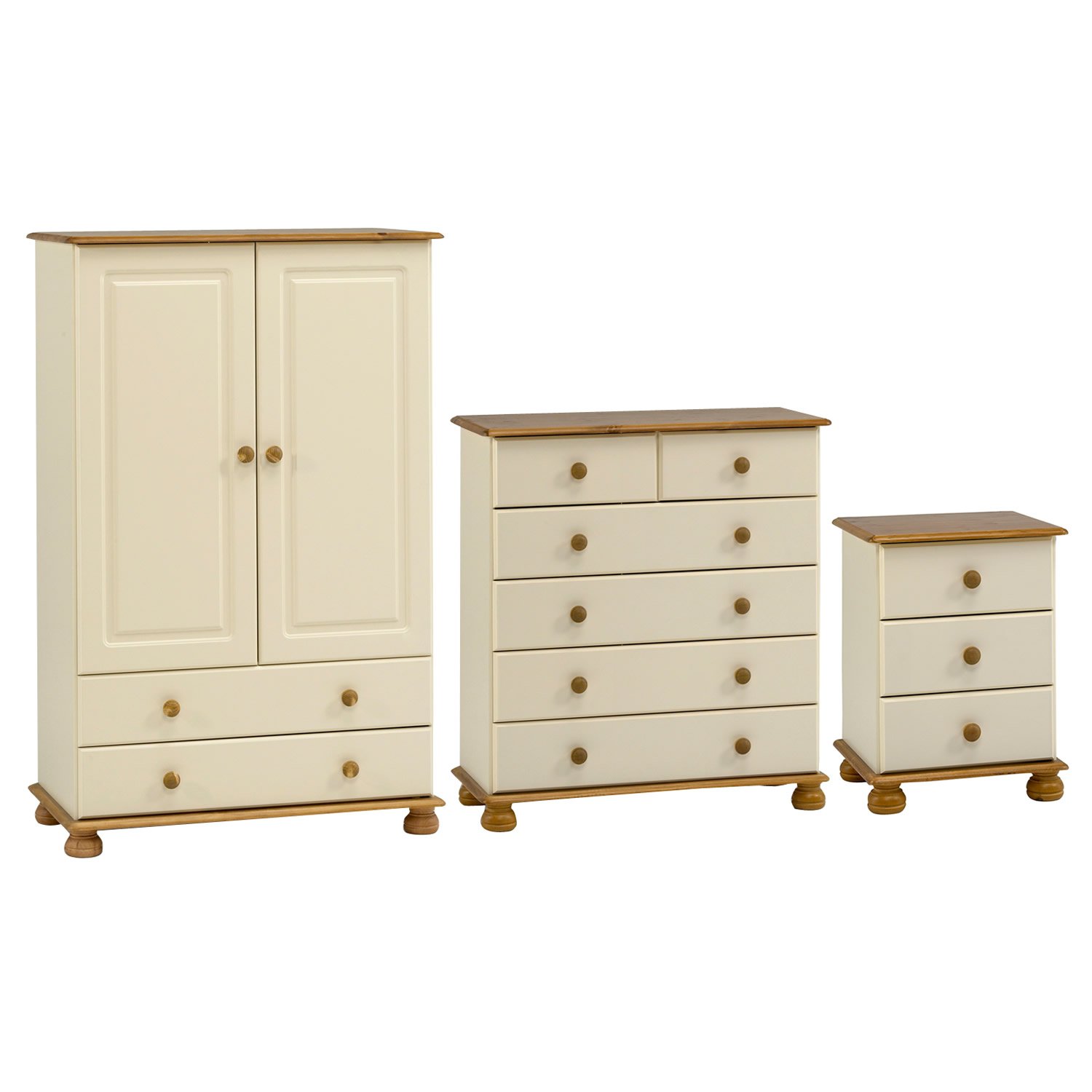 Richmond Cream Pine Nursery Bedroom Furniture Set Wardrobe Chest