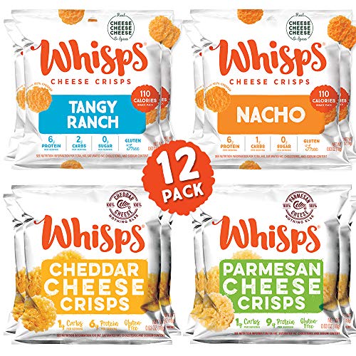 Whisps Cheese Crisps Parmesan, Cheddar, Tangy Ranch & Nacho Cheese