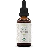 HerbEra Wormwood B60 USDA Organic Tincture | Alcohol-Free Extract, High-Potency Herbal Drops | Certified Organic Wormwood (Artemisia Absinthium) Dried Herb (2 oz)