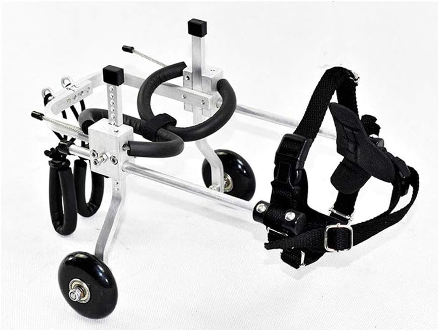 Dog cart, suitable for pets, limb injury, assisted walking, large small dogs, adjustable, 2 wheels, 1.5 kg (3.3 lbs) - 50 kg (110 lbs), available in a variety of sizes ( Size : XXXS-02 )
