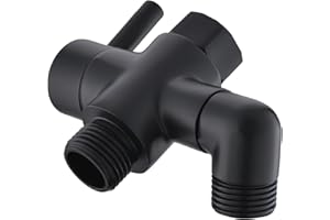 YDmeet All Metal Shower Head Diverter Valve, 3-Way G1/2" Shower Arm Diverter for Handheld Shower Head Sprayer and Fixed Showe