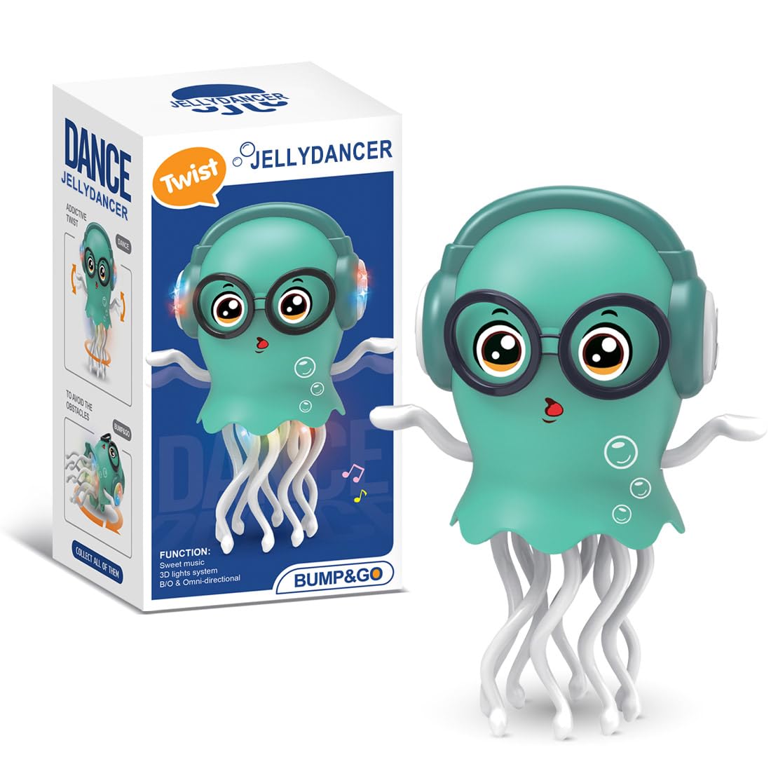 Photo 1 of Zonopy Dancing Baby Toy, Crawling Jellydancer Tummy Time Toy, Magic Dancing Music Crawling Toys for 3 4 5 6 7 8 Year Old Kids Boy Girl Birthday Gifts, Interactive Relax for Office Desk