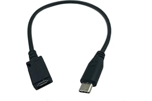 Qaoquda USB Type C to Micro USB Cable, USB-C Male to Micro USB Female Adapter Converter for MacBook Pro, Laptop, Android Devices(Only for Charging) (Type C M/Micro F)