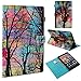 TiKeDa Case for Amazon Fire HD 10 Tablet (Compatible with 7th and 9th Generations, 2017/2019 Releases)- Premium PU Leather Stand Cover with Auto Wake/Sleep (Color Tree)
