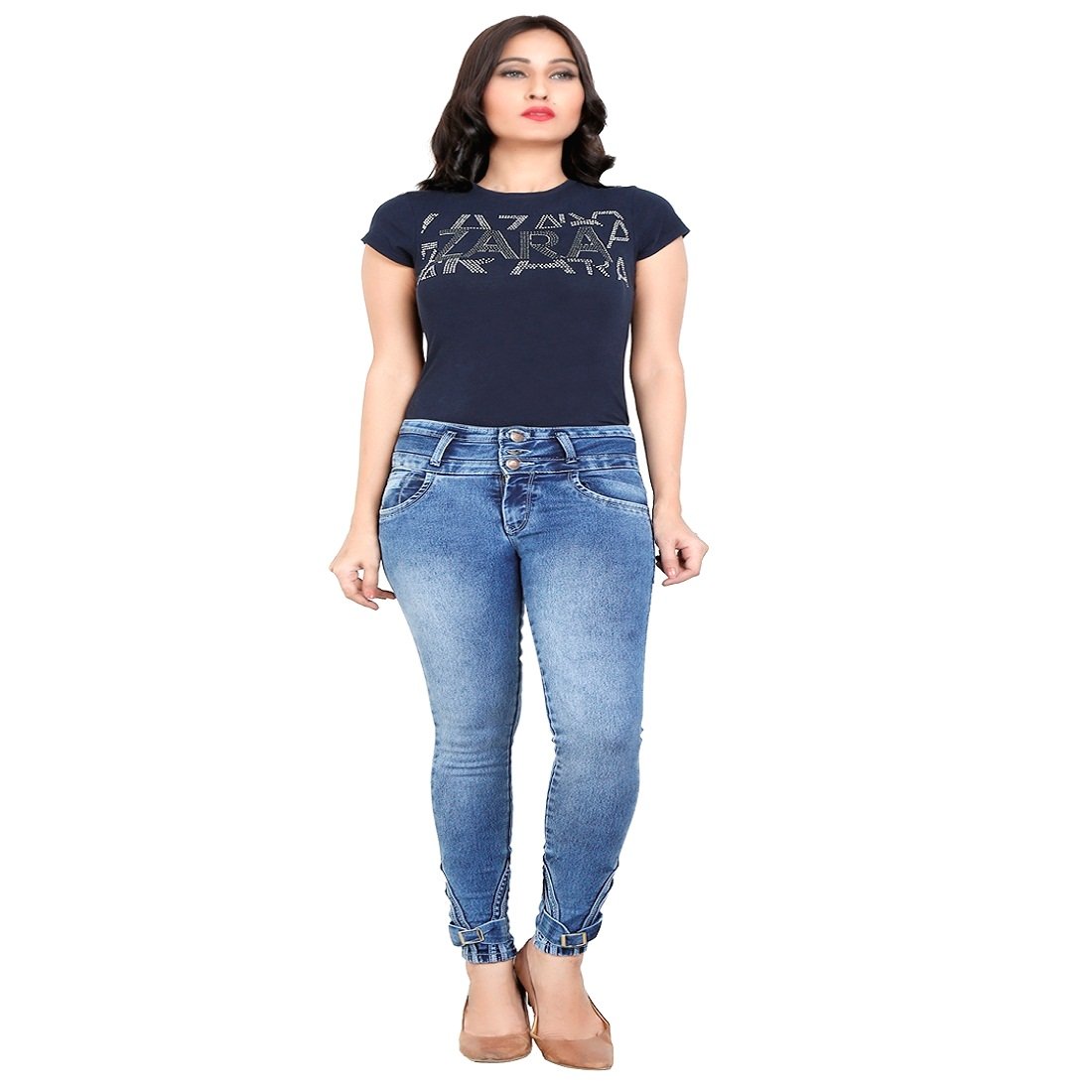 buckle high rise jeans