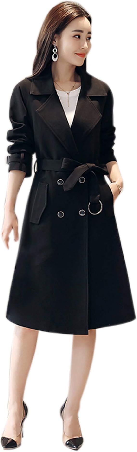 Amazon Sulliwayuトレンチコート レディース 大きいサイズ ロングコート 無地 Aライン ジャケット ポンチョ体型カバー 着痩せ おしゃれ ワンピース 結婚式 二次会 フォーマル ジャケットカジュアル 通勤 秋冬 コート ジャケット 通販