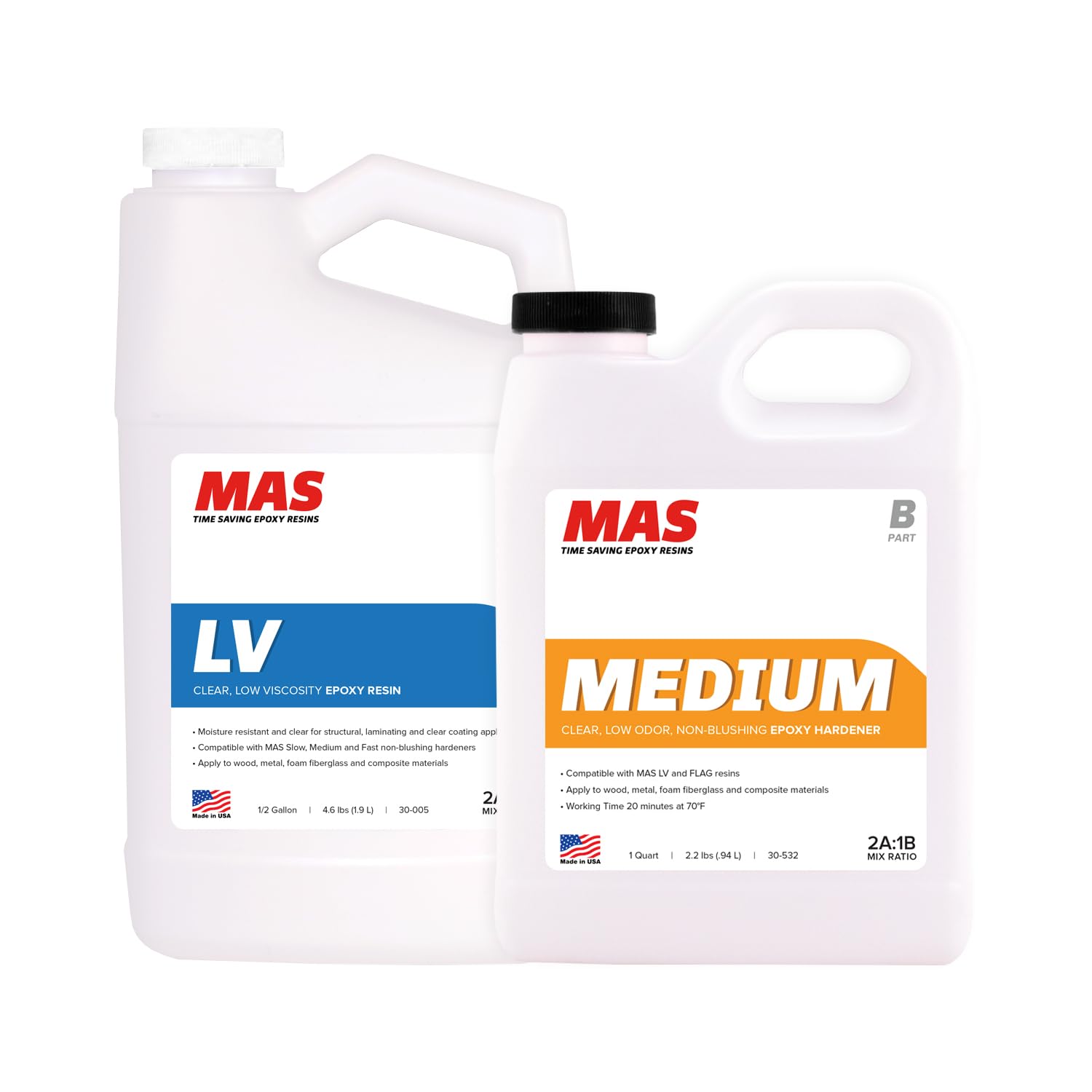 Marine Epoxy Resin Kit, 2:1 Premium High