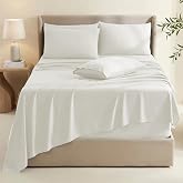Hearth &amp; Harbor Bed Sheets, Luxury Soft 6 Piece Bed Sheet Set Extra Deep Pocket Fitted Sheets Fits Mattress up to 21", Double Brushed Bedding Sheets &amp; Pillowcases,