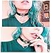 GIANCOMICS 2 O-Rings PU Leather Choker Necklace Goth Girl Women Collar Hoop Chain o-Black