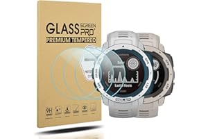 Diruite 3-Pack for Garmin Instinct/Instinct Solar Tempered Glass Screen Protector for Garmin Instinct/Instinct Solar Smartwatch [2.5D 9H Hardness] [Anti-Scratch]