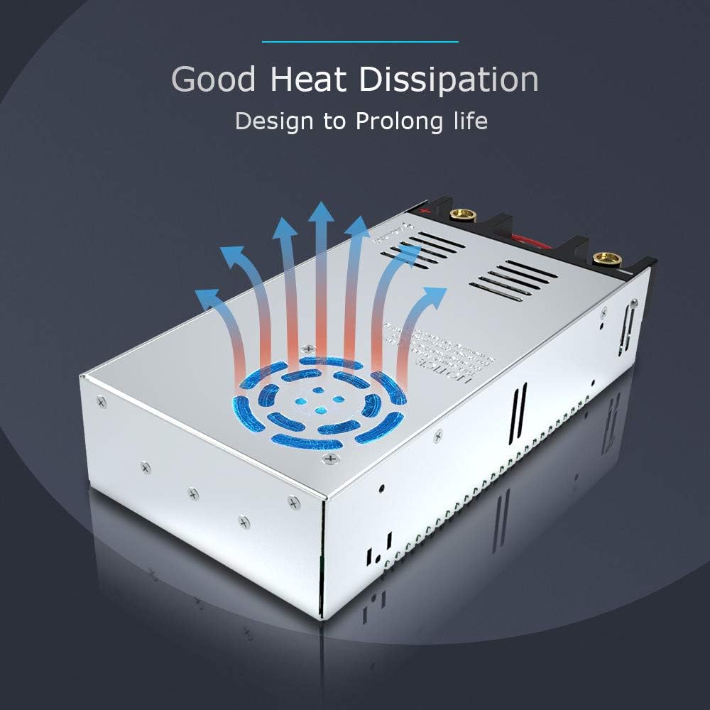 SMPS 110V AC to 12V DC Converter Power Supply Adapter Switch Transformer Max 50A 600W (New Version): Home Audio & Theater