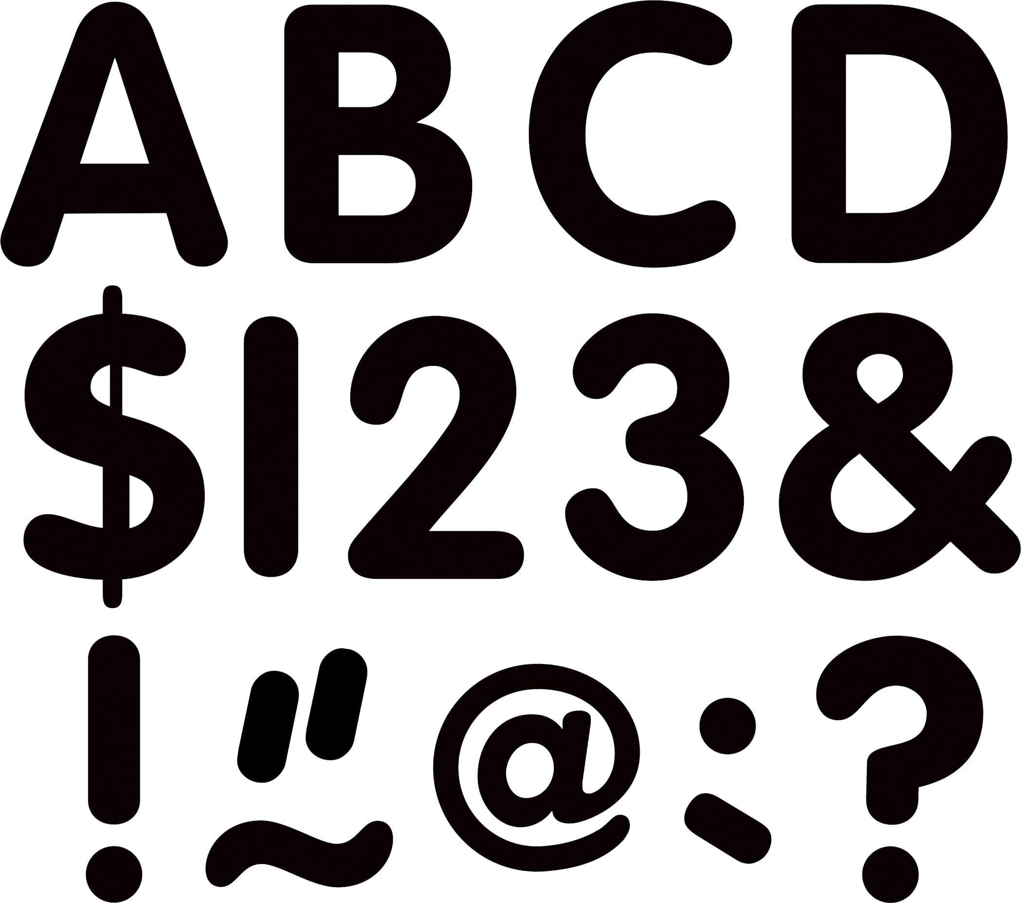 Photo 1 of Teacher Created Resources Black 2" Classic Letters Uppercase Pack (TCR9210)