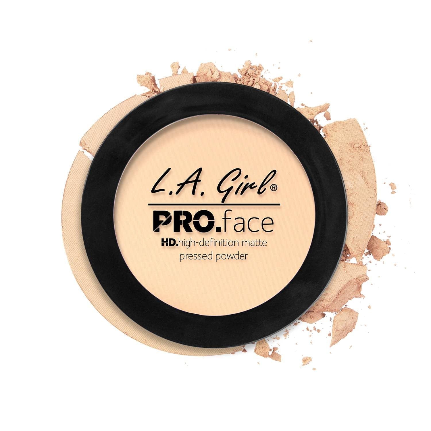 L.A. Girl PRO.Face Matte Pressed Powder, Fair – Flawless, Long Lasting Matte Finish with Sheer to Buildable Coverage and Oil Control – Vegan, Cruelty Free, Travel Compact with Mirror and Sponge