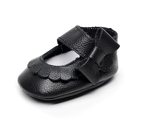 baby girl black moccasins
