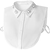 Joyci Stylish Pearl Peter Pan Fake Collar Detachable Shirt Dickey False Collar