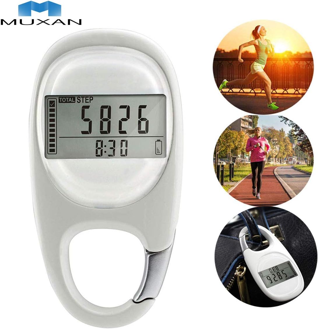 Muxan 3DSchrittzähler, FitnessTracker, genauer Schrittzähler