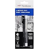 Tombow 57317 Mono Zero Eraser Value Pack, Rectangle 2.5mm. Precision Tip Pen-Style Eraser with Refill