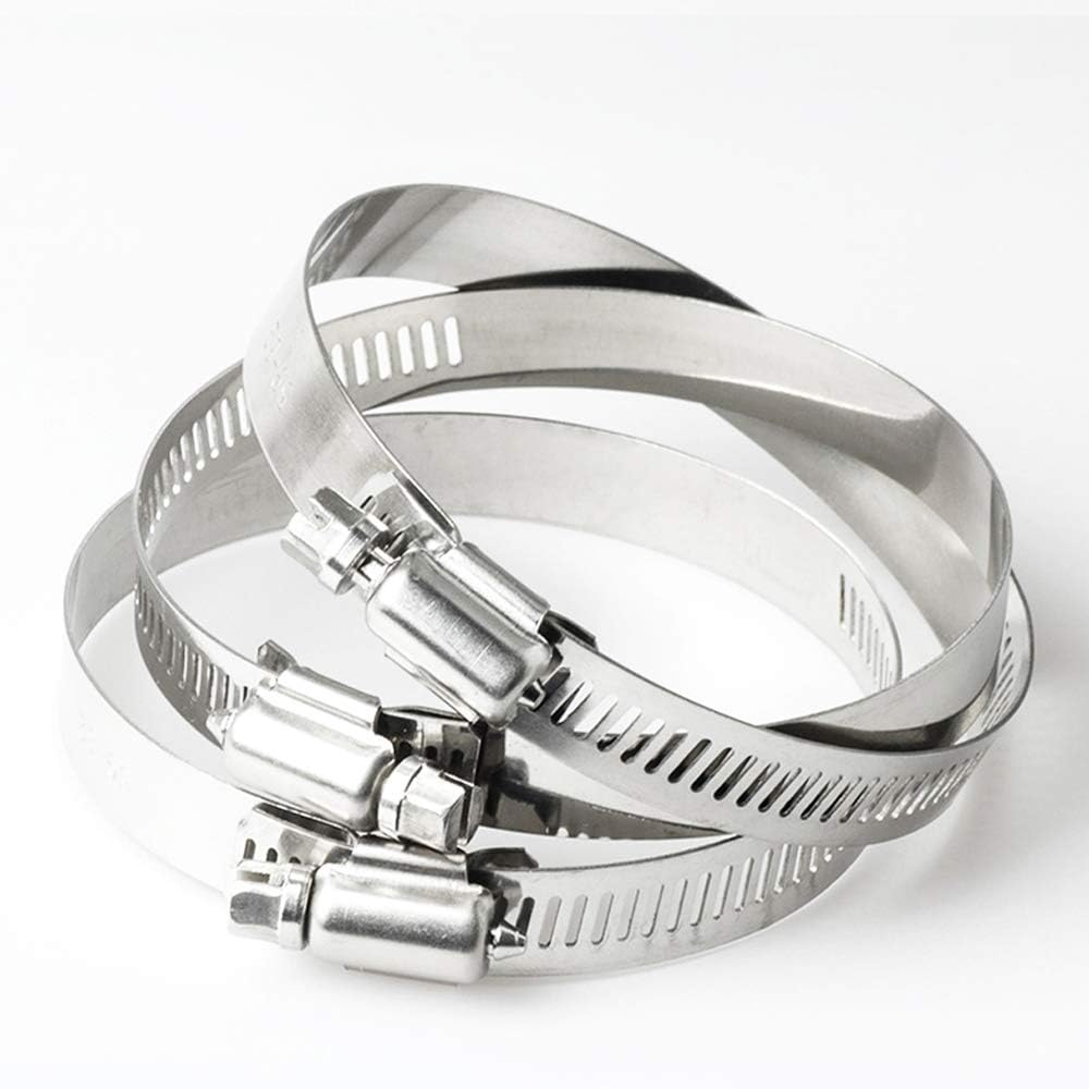FUJIE 6 Pcs Metal Hose Clip 91-114mm Diameter Adjustable Stainless Steel Ducting Clamps for Flexible Hose - Image 3